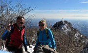 Monte Podona innevato (1228 m) da Salmezza l'8 marzo 2018
